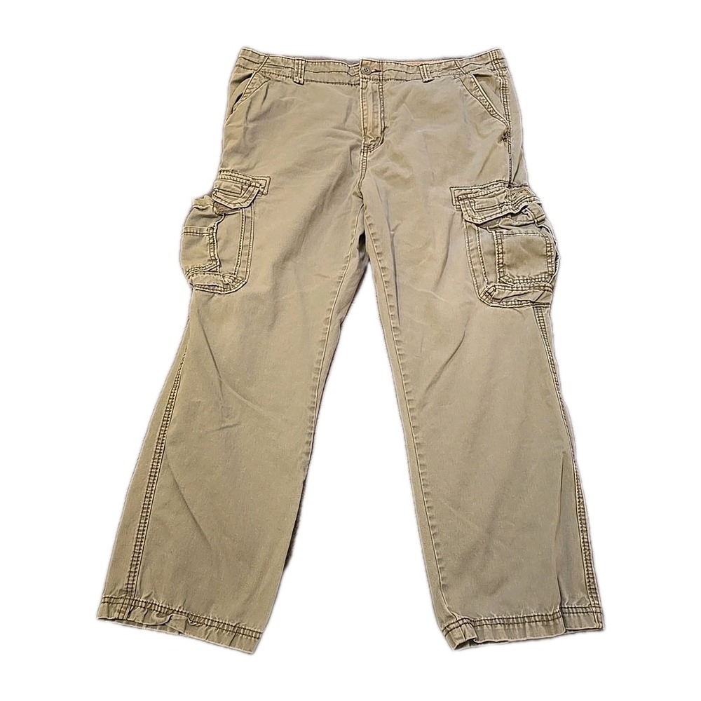Vintage Unionbay Pants Men's 40x30 Tan Beige Cargo Military Y2K Grunge Skate